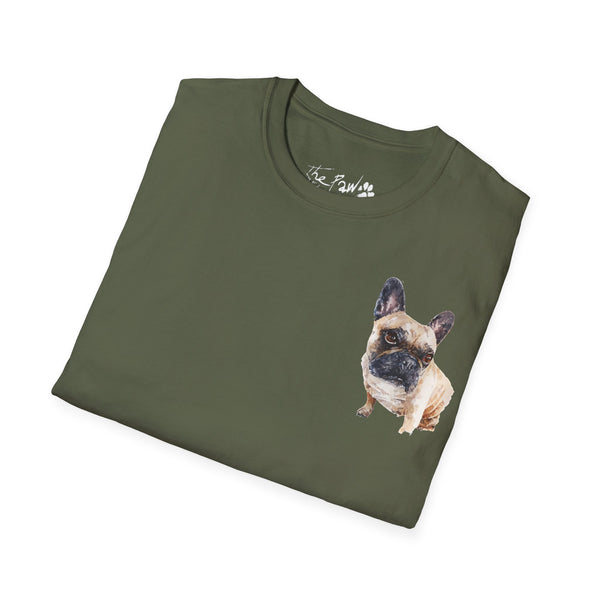 Fawn French Bulldog Watercolour by Edswatercolours Unisex Softstyle T-Shirt