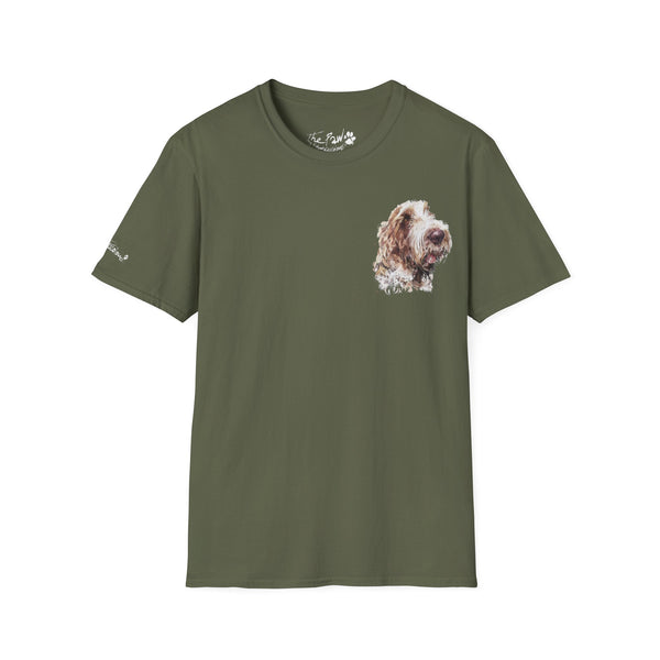 Spinone Italiano Watercolour by Edswatercolours Unisex Softstyle T-Shirt