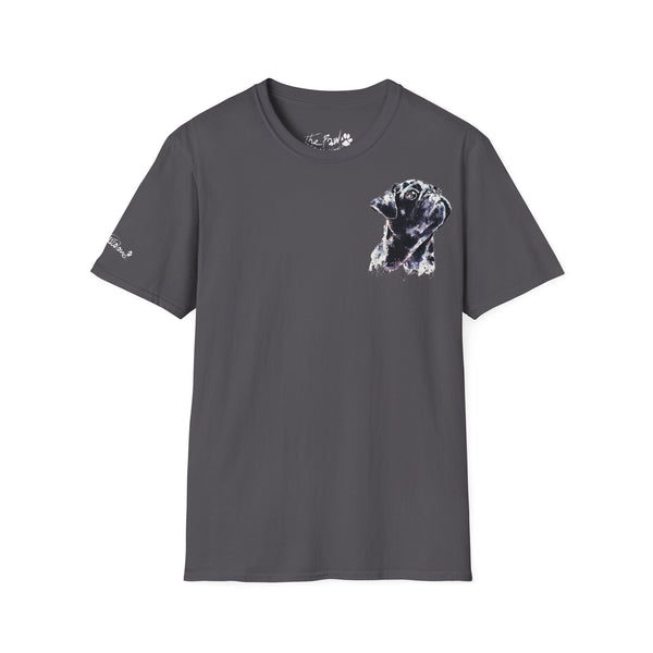 Black Pug by Edswatercolours Unisex Softstyle T-Shirt