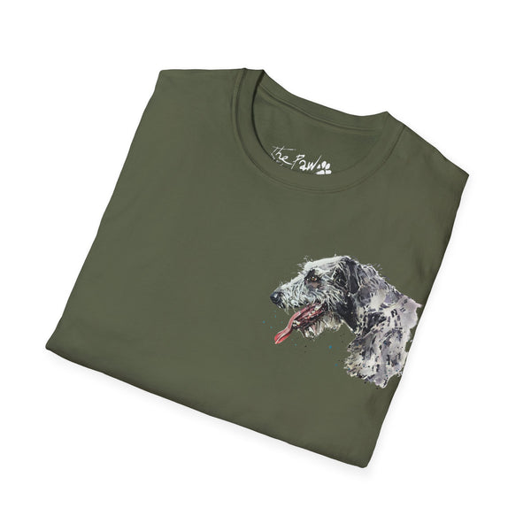 Irish Wolfhound Rustic by Edswatercolours Unisex Softstyle T-Shirt