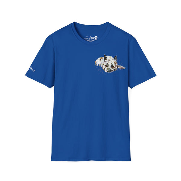 Cairn Terrier Watercolour by Edswatercolours Unisex Softstyle T-Shirt.