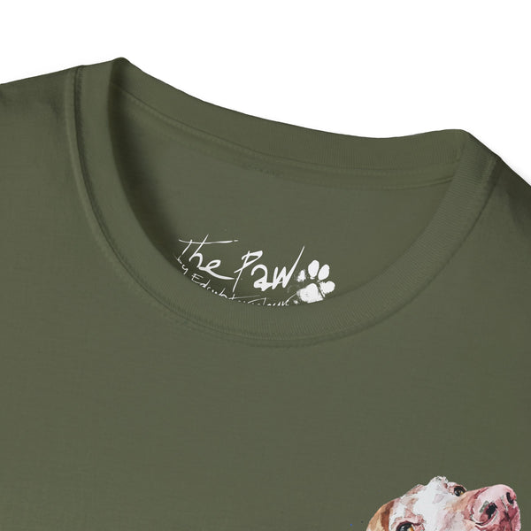 Sugar Face Vizsla Rustic by Edswatercolours Unisex Softstyle T-Shirt