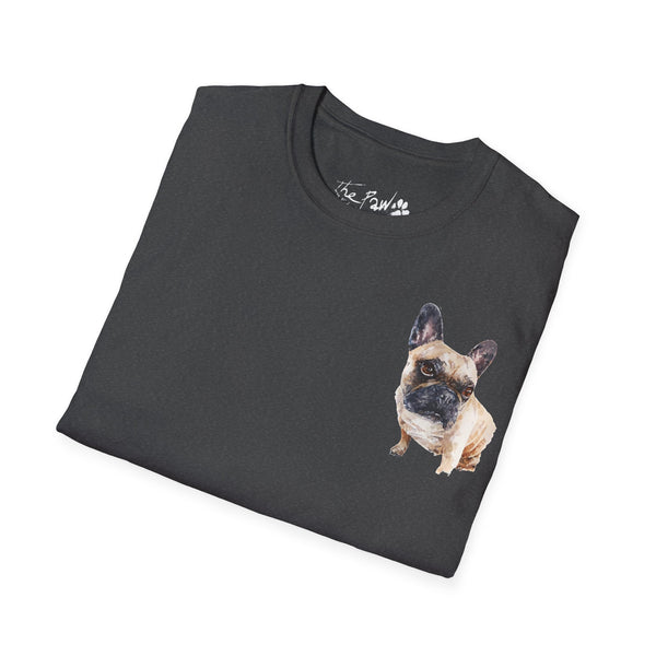 Fawn French Bulldog Watercolour by Edswatercolours Unisex Softstyle T-Shirt