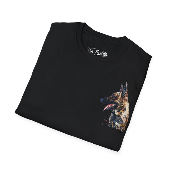 Belgian Malinois Watercolour by Edswatercolours Unisex Softstyle T-Shirt