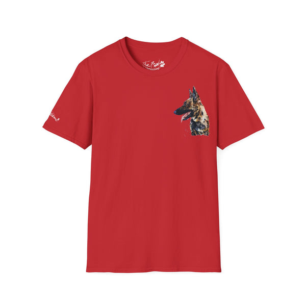 Belgian Malinois Watercolour by Edswatercolours Unisex Softstyle T-Shirt