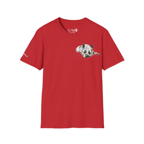 Cairn Terrier Watercolour by Edswatercolours Unisex Softstyle T-Shirt.