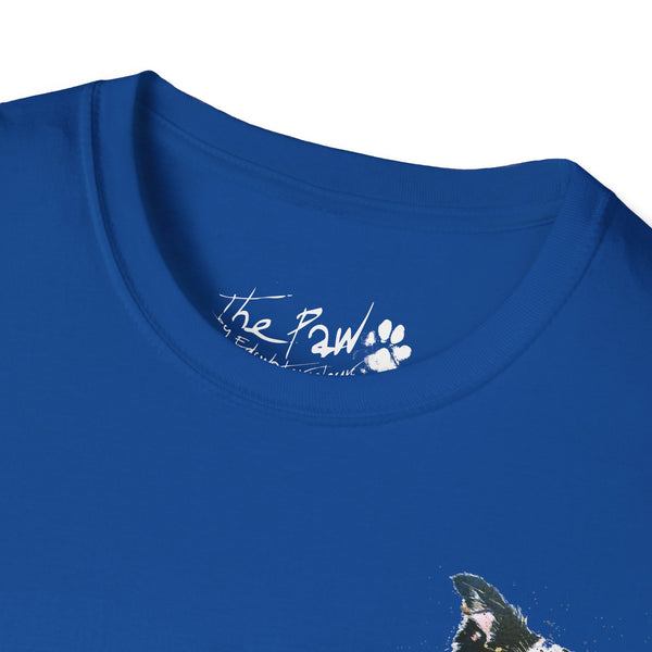 Border Collie Watercolour by Edswatercolours Unisex Softstyle T-Shirt