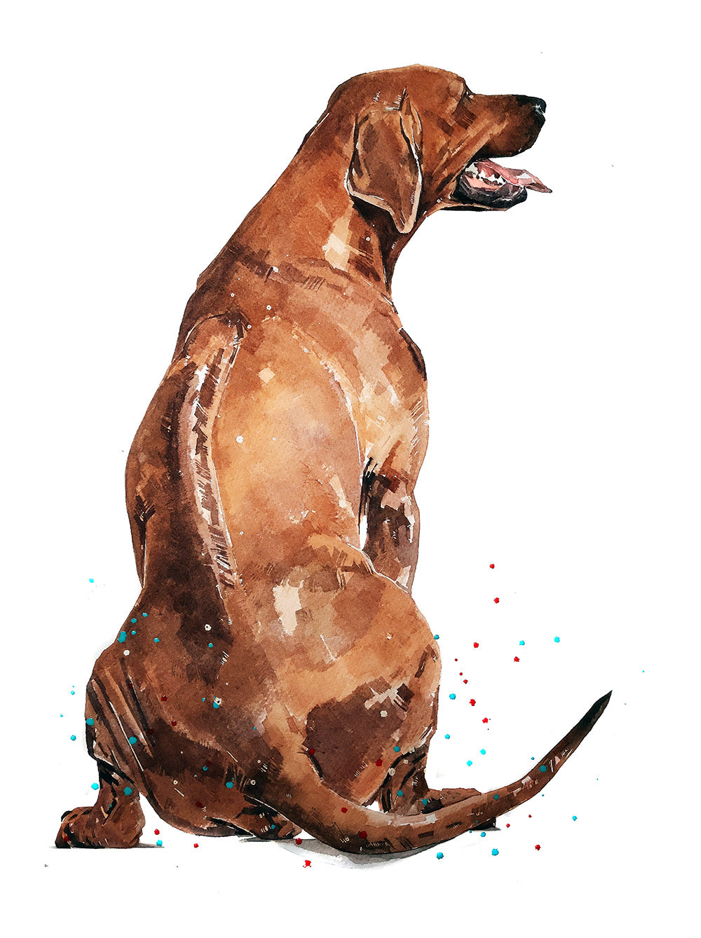 Rhodesian Ridgeback | Original Watercolour | Dog Lover Gift | Edswatercolours