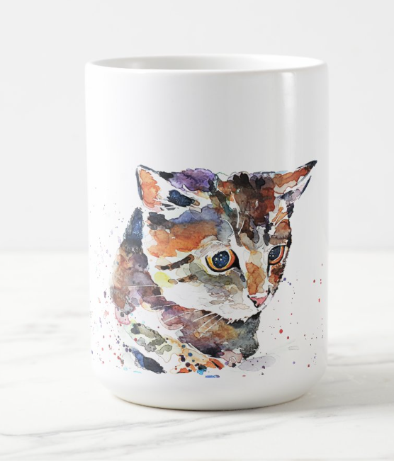Cute Cat II Fine Bone China/Ceramic Kitten Mug | Cat Lover Gifts | Edswatercolours