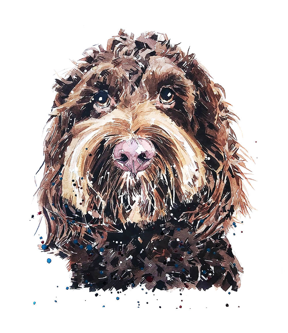 Cockapoo II | Original Watercolour | Dog Lover Gift | Edswatercolours