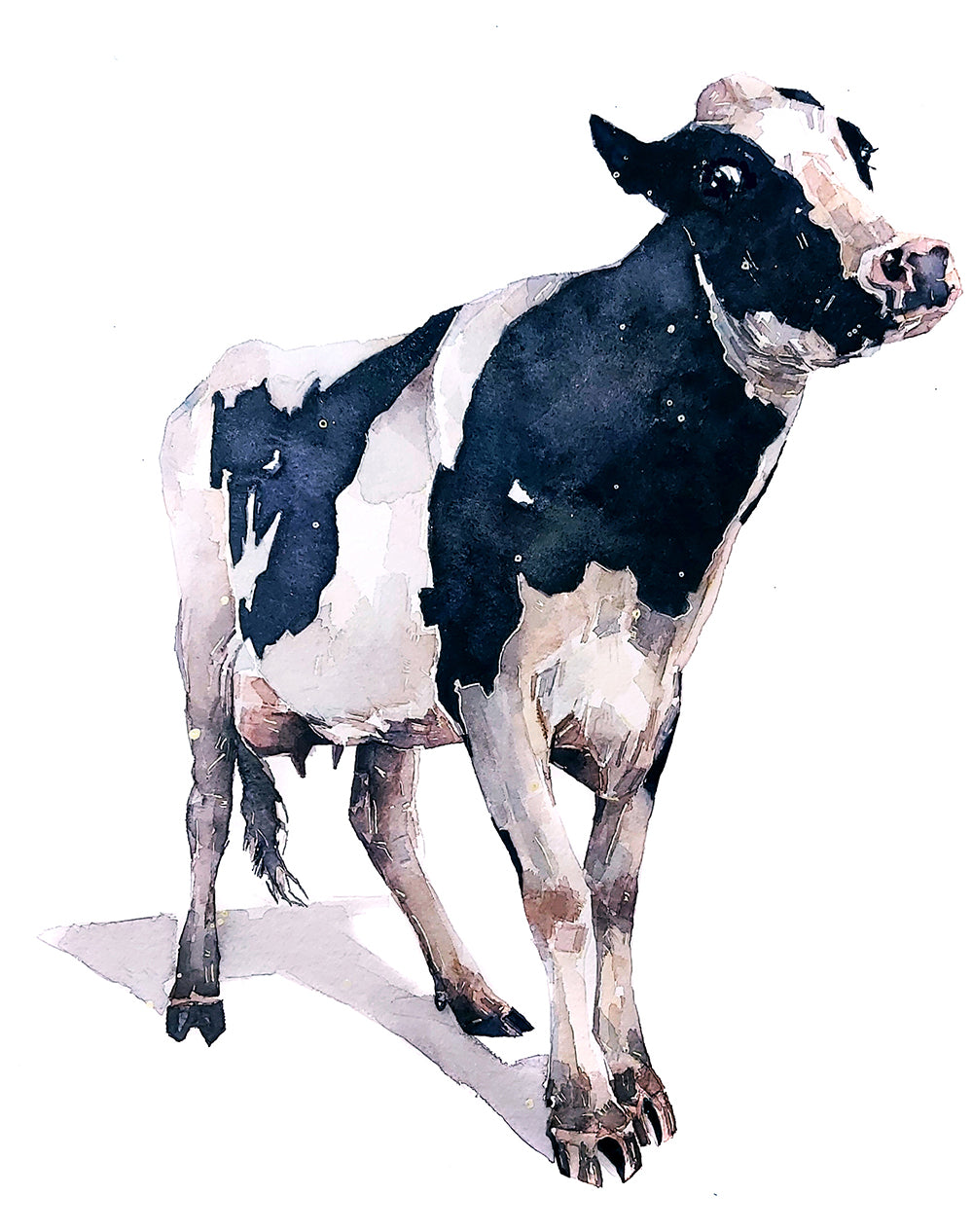 Holstein Friesian Cow I | Original Watercolour | Cow Lover Gift | Edswatercolours