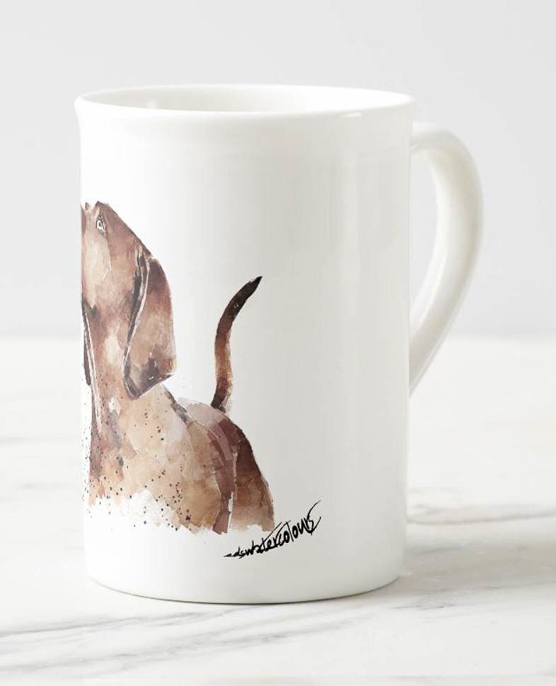 Vizsla Mug III | Fine Bone China 10oz | Dog Lover Gift | Edswatercolours
