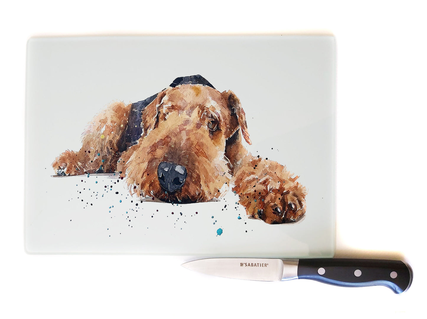 Airedale Chopping Board | Dog Gift | EdsWatercolours