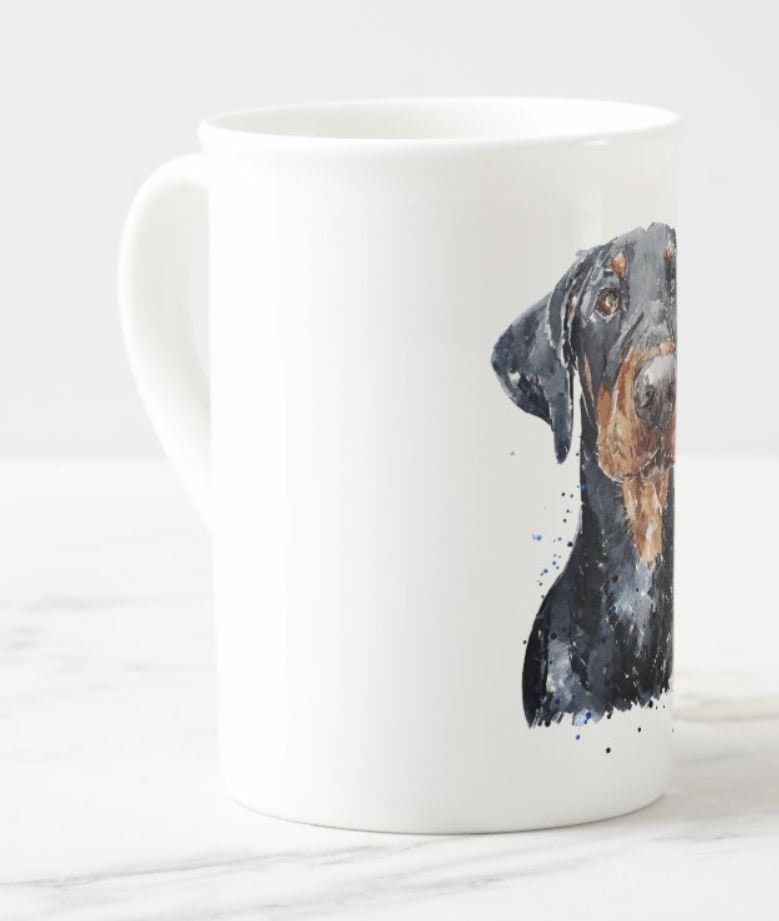 Doberman Windsor Fine Bone China Mug 10oz | Dog Lover Gift | Edswatercolours