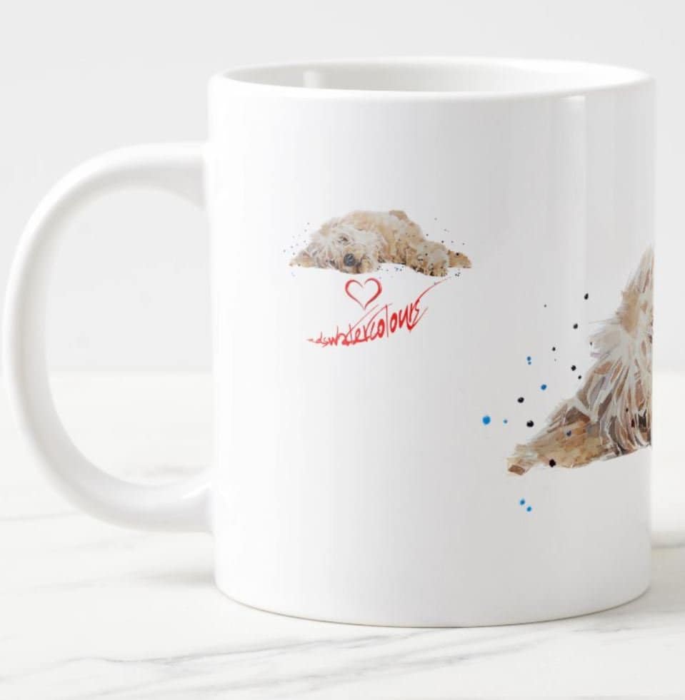Goldendoodle Version II Ceramic Mug 15oz | Dog Lover Gift | Edswatercolours