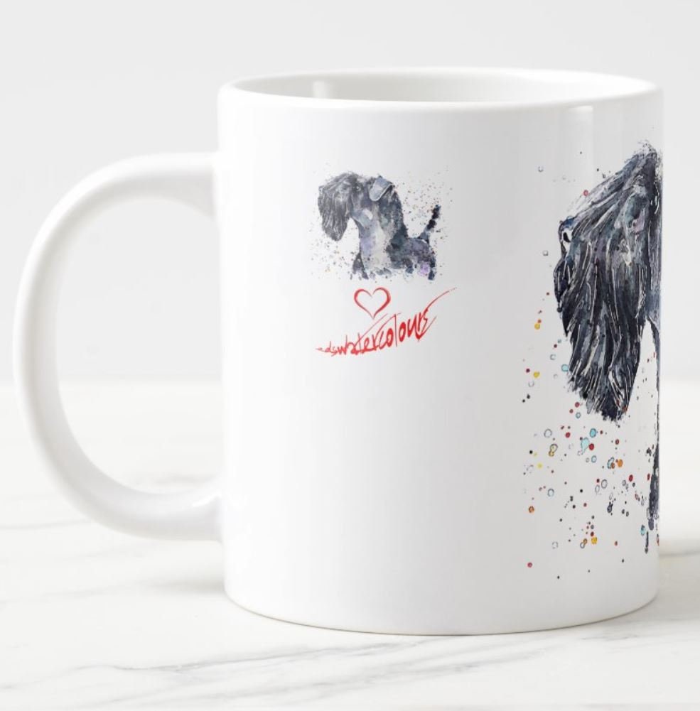 Kerry Blue Terrier Ceramic Mug 15oz | Dog Lover Gift | Edswatercolours