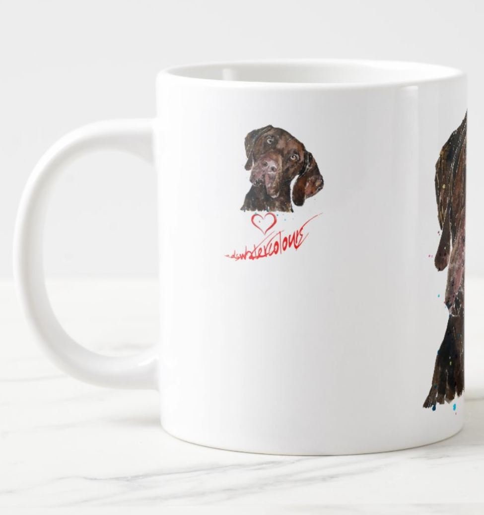 German Shorthaired Pointer Ceramic Mug 15oz | Dog Lover Gift | Edswatercolours