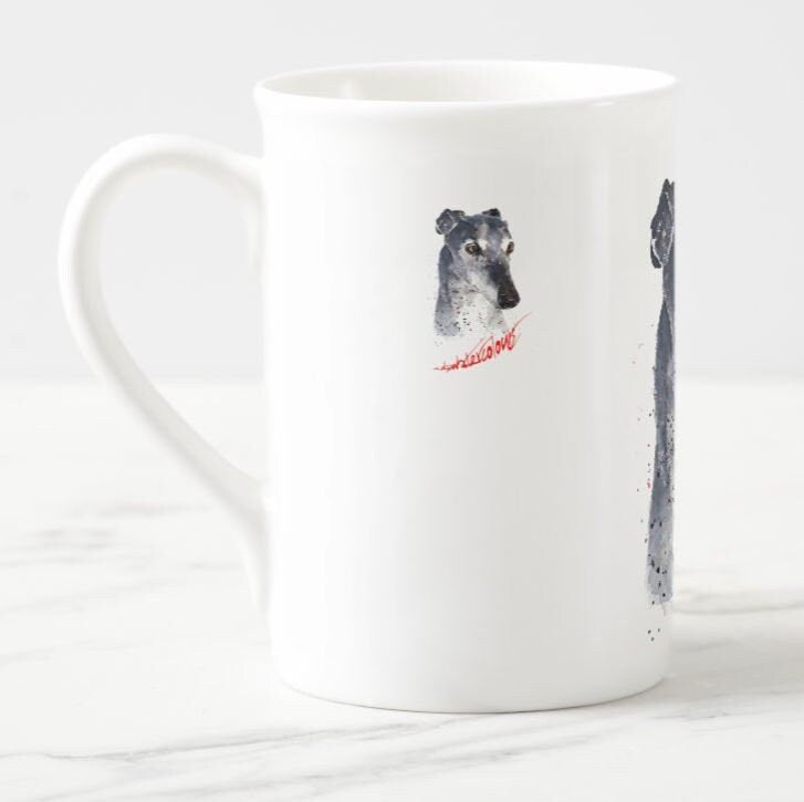 Whippet/Sighthound Windsor Fine Bone China Mug 10oz | Dog Lover Gift | Edswatercolours