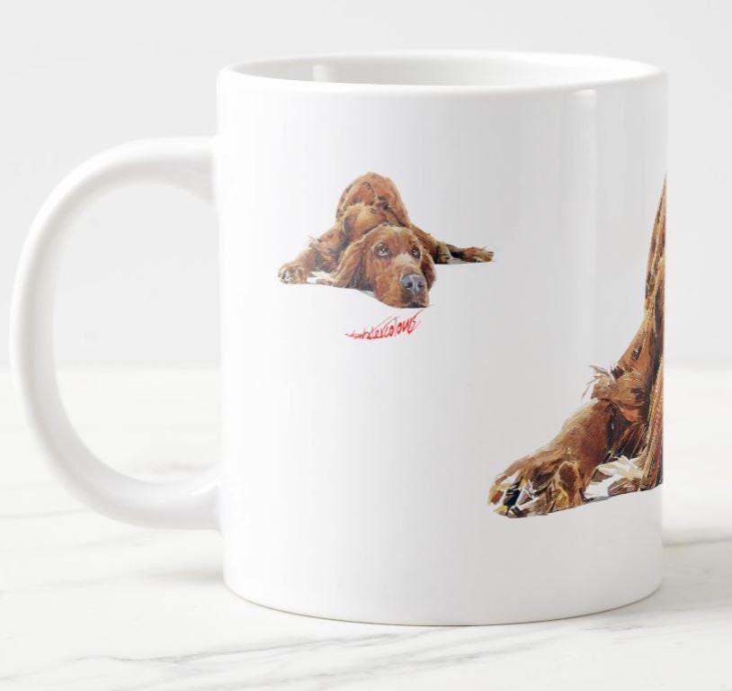 Red Setter Ceramic Mug 15oz | Dog Lover Gift | Edswatercolours