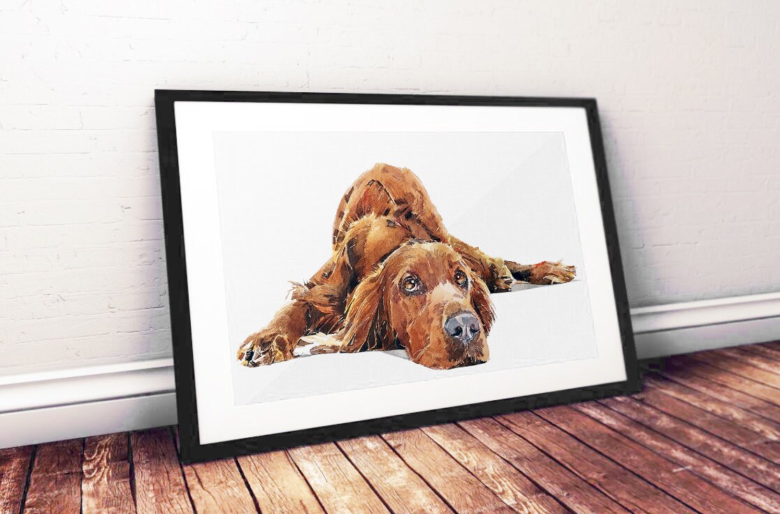 Red Setter II | Dog Art Print | Edswatercolours