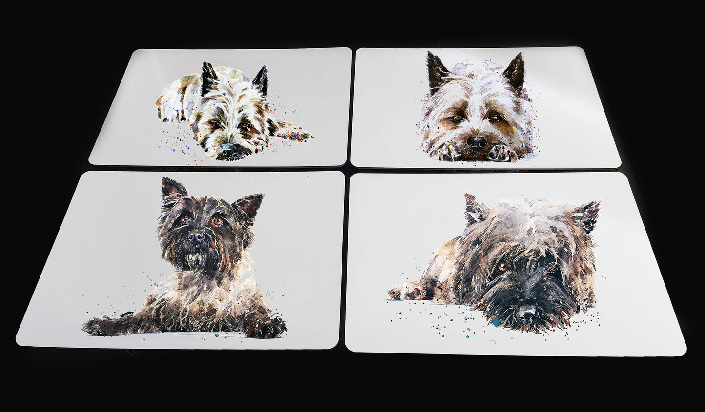Cairn Terrier Cork Backed Placemats (Set of 4) | Dog Gift | Edswatercolours