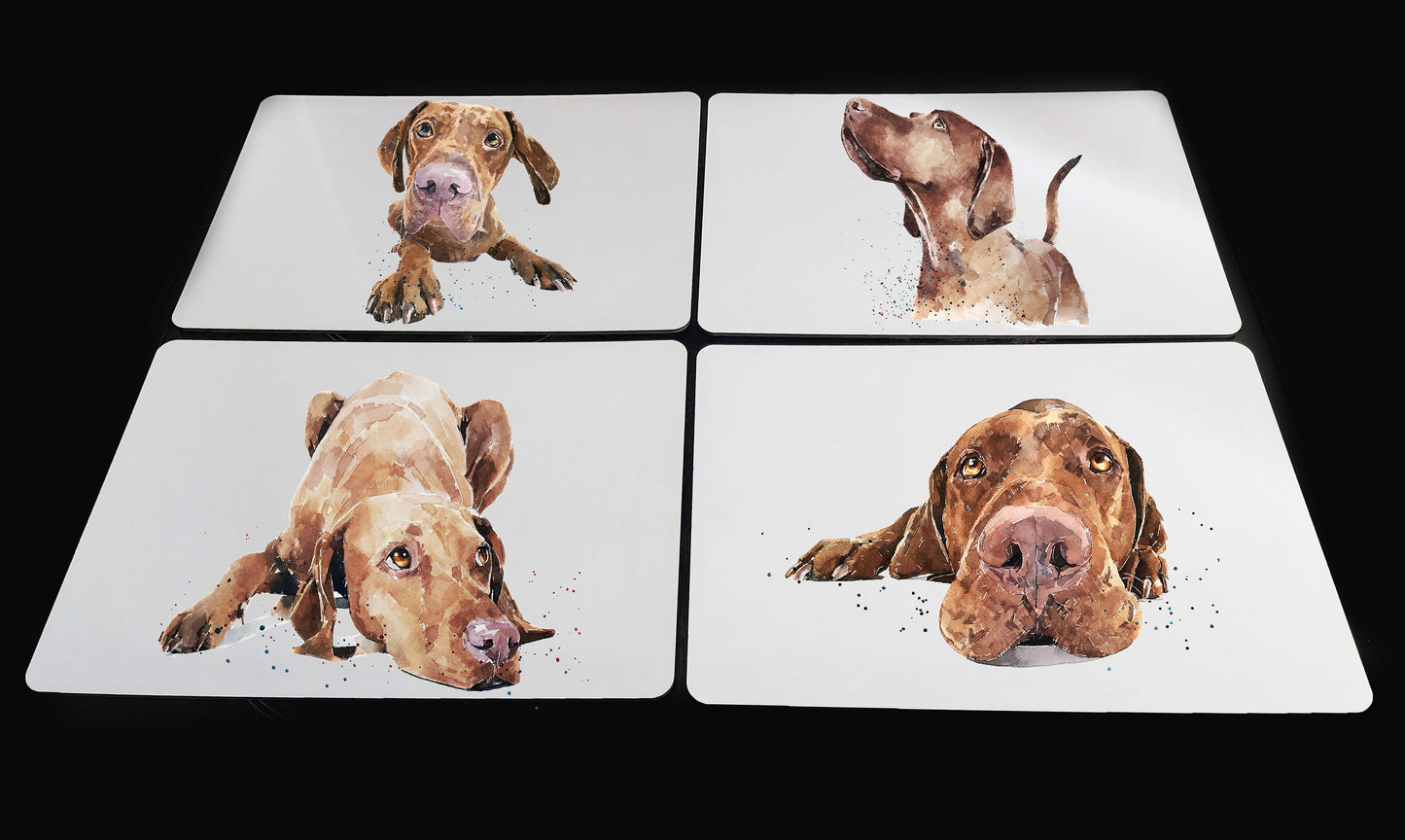 Vizsla Cork Backed Placemats (Set of 4) | Dog Gift | Edswatercolours