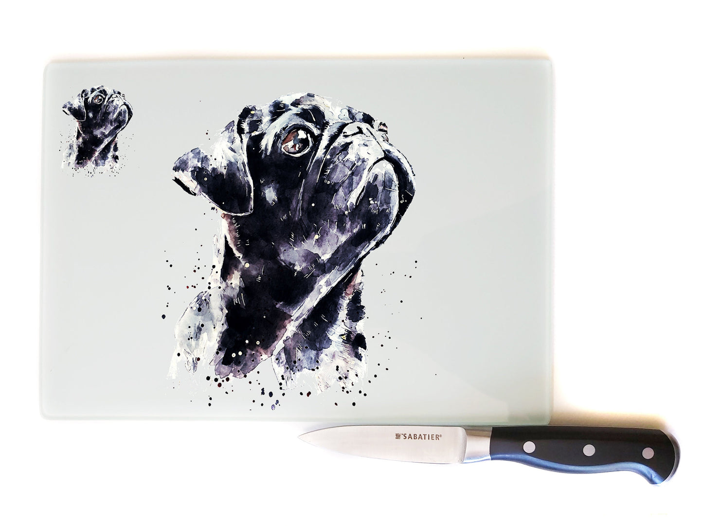 Pug Dog Chopping Board | Dog Gift | EdsWatercolours