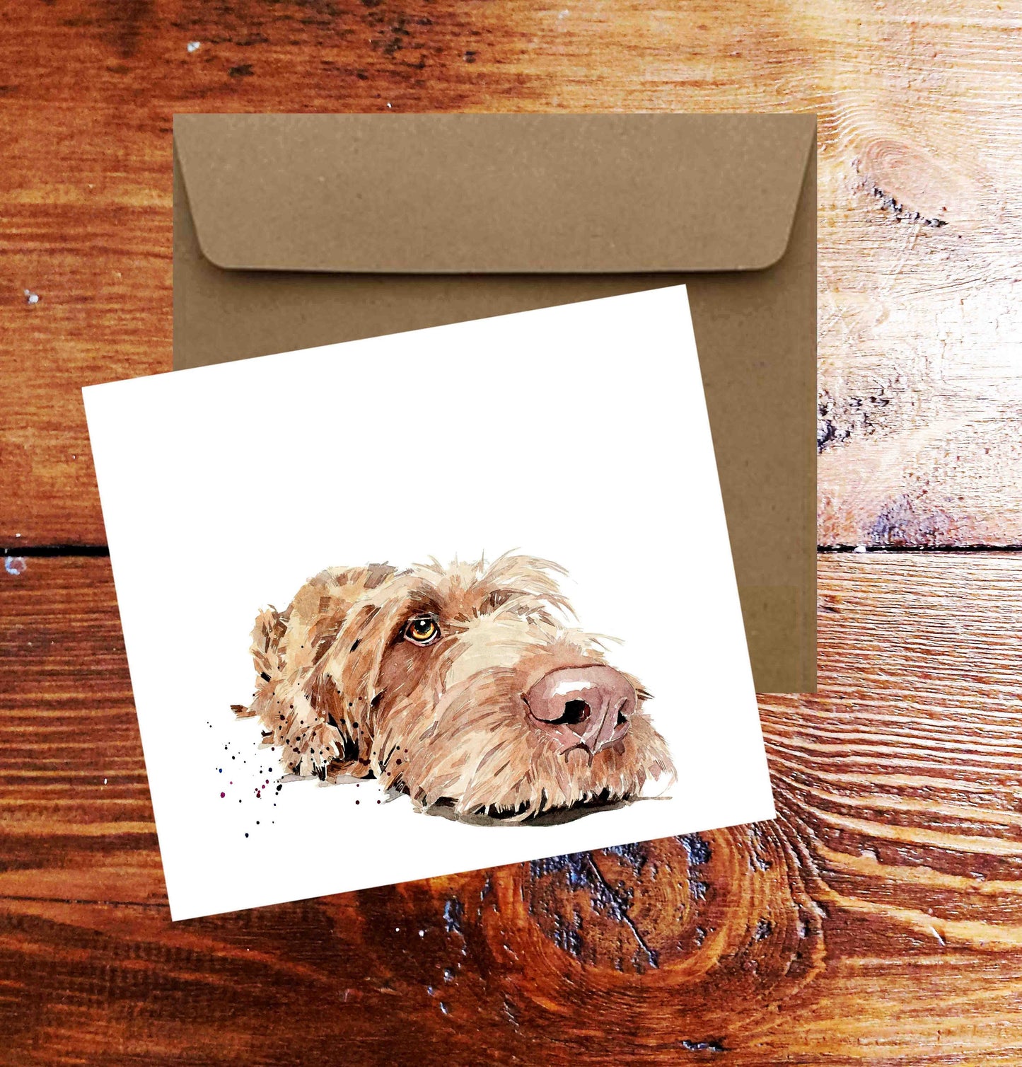 Wirehaired Vizsla Greeting Card | Dog Lover Gift | Edswatercolours