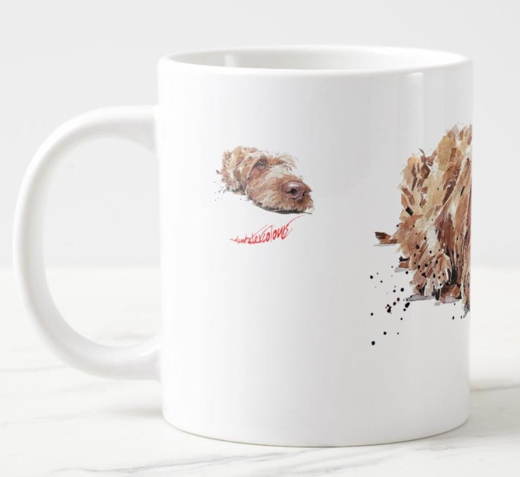 Wirehaired Vizsla Version II Ceramic Mug 15oz | Dog Lover Gift | Edswatercolours