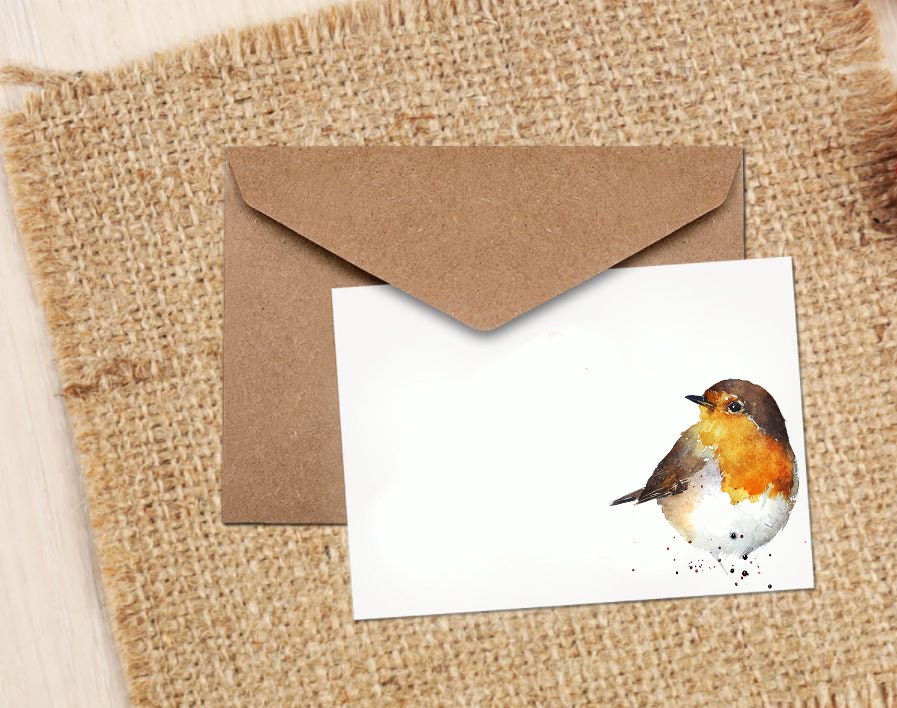 Robin Greeting Card | Nature Lover Gift | Edswatercolours