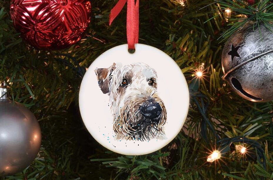 Wheaten Terrier II Christmas Ornament | Dog Lover Gift | Edswatercolours