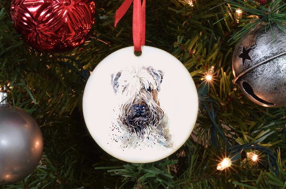 Wheaten Terrier III Christmas Ornament | Dog Lover Gift | Edswatercolours