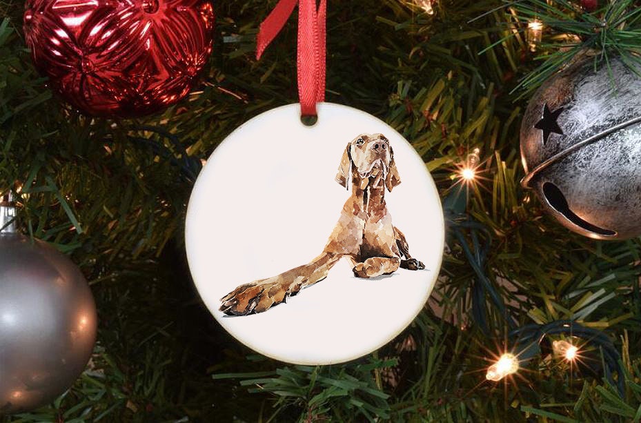 Vizsla Regal Christmas Ornament | Dog Lover Gift | Edswatercolours