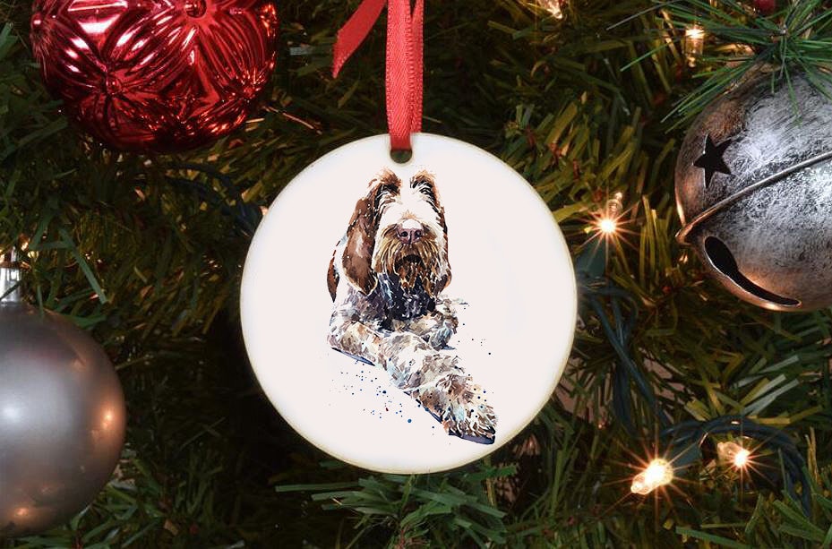 Spinone Italiano Christmas Ornament | Dog Lover Gift | Edswatercolours