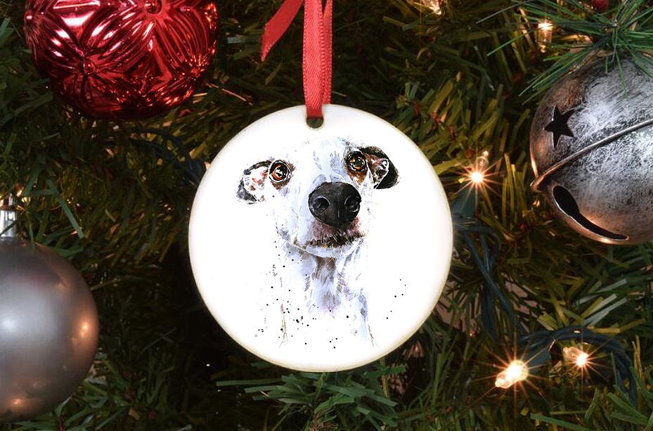 Sighthound IV Christmas Ornament | Dog Lover Gift | Edswatercolours