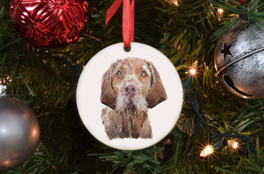 Wirehaired Vizsla II Christmas Ornament | Dog Lover Gift | Edswatercolours