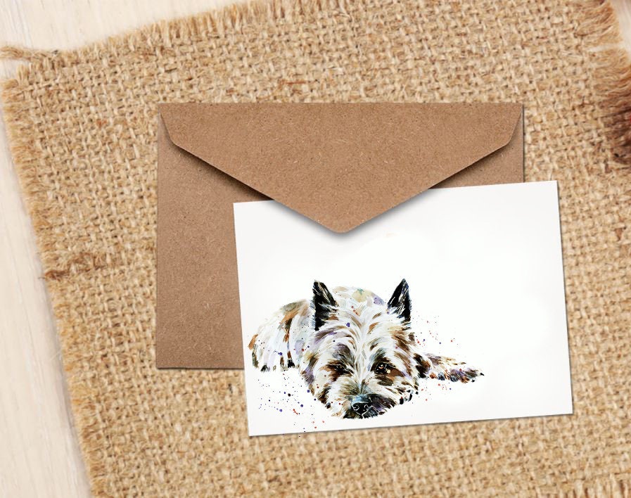 Cairn Terrier VI Greeting Card | Dog Lover Gift | Edswatercolours