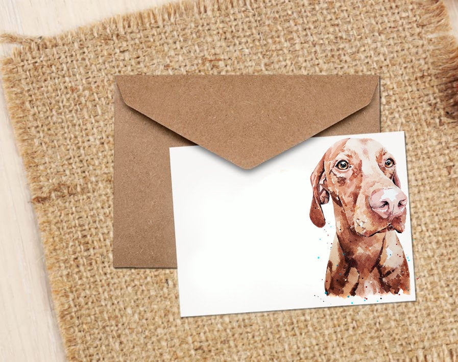 Vizsla Greeting Card IV | Dog Lover Gift | Edswatercolours
