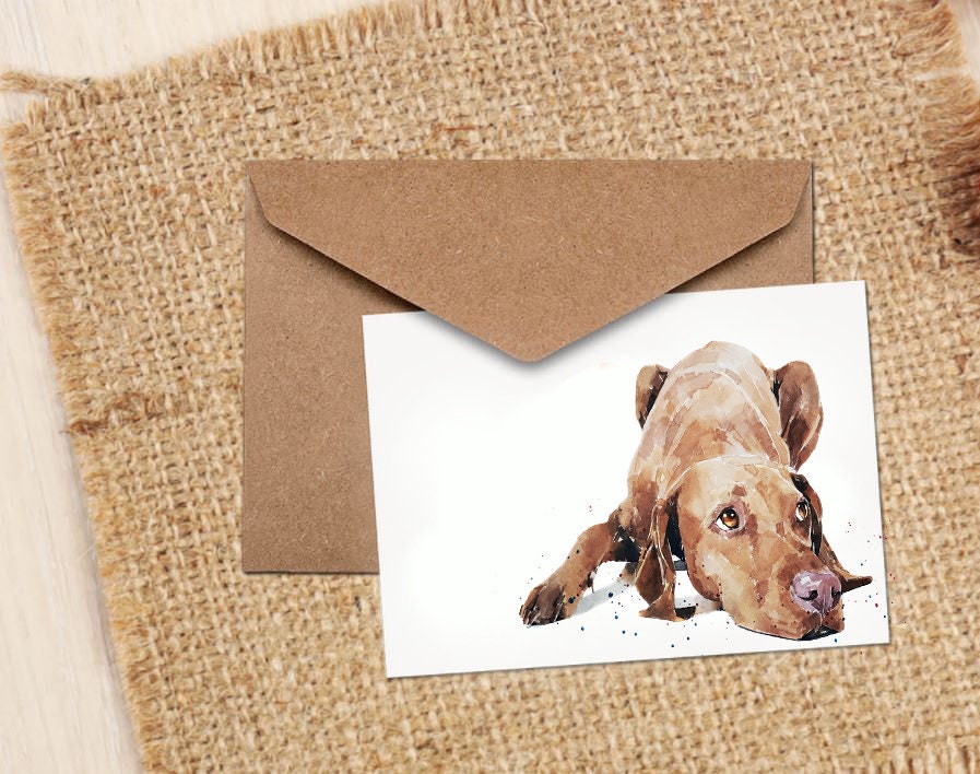 Vizsla Greeting Card II | Dog Lover Gift | Edswatercolours