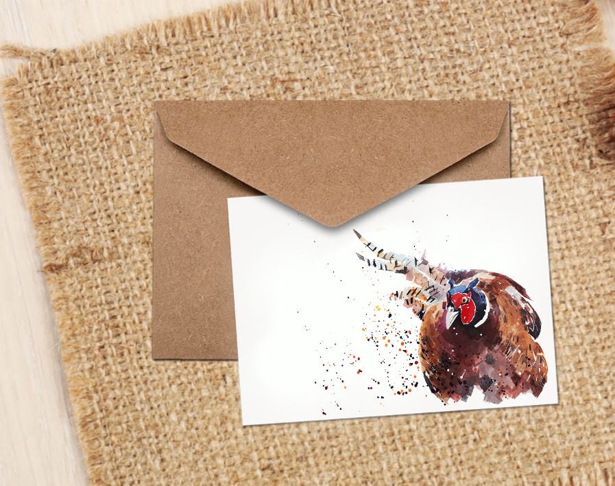 Pheasant Greeting Card II | Wildlife Gift | Edswatercolours