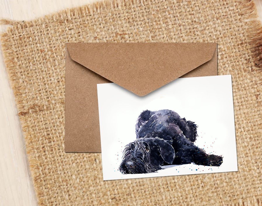Schnauzer Greeting Card | Dog Lover Gift | Edswatercolours