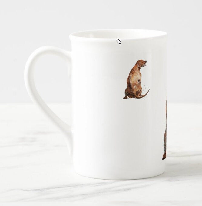 Rhodesian Ridgeback Windsor Fine Bone China Mug 10oz | Dog Lover Gift | Edswatercolours