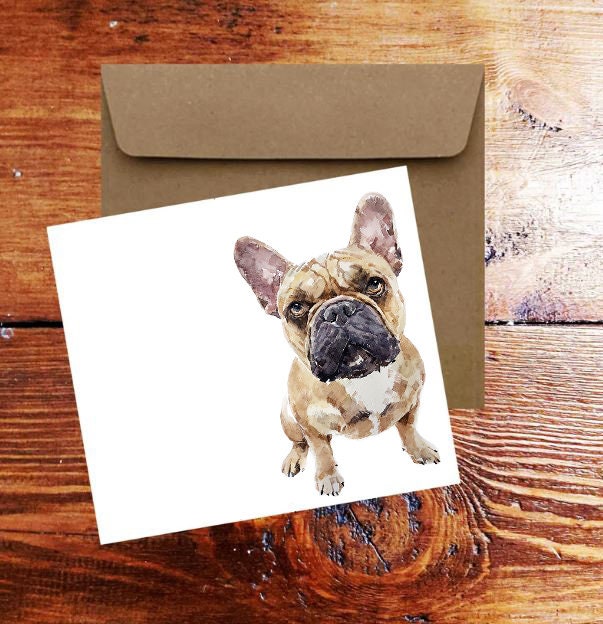 French Bulldog Greeting Card | Dog Lover Gift | Edswatercolours