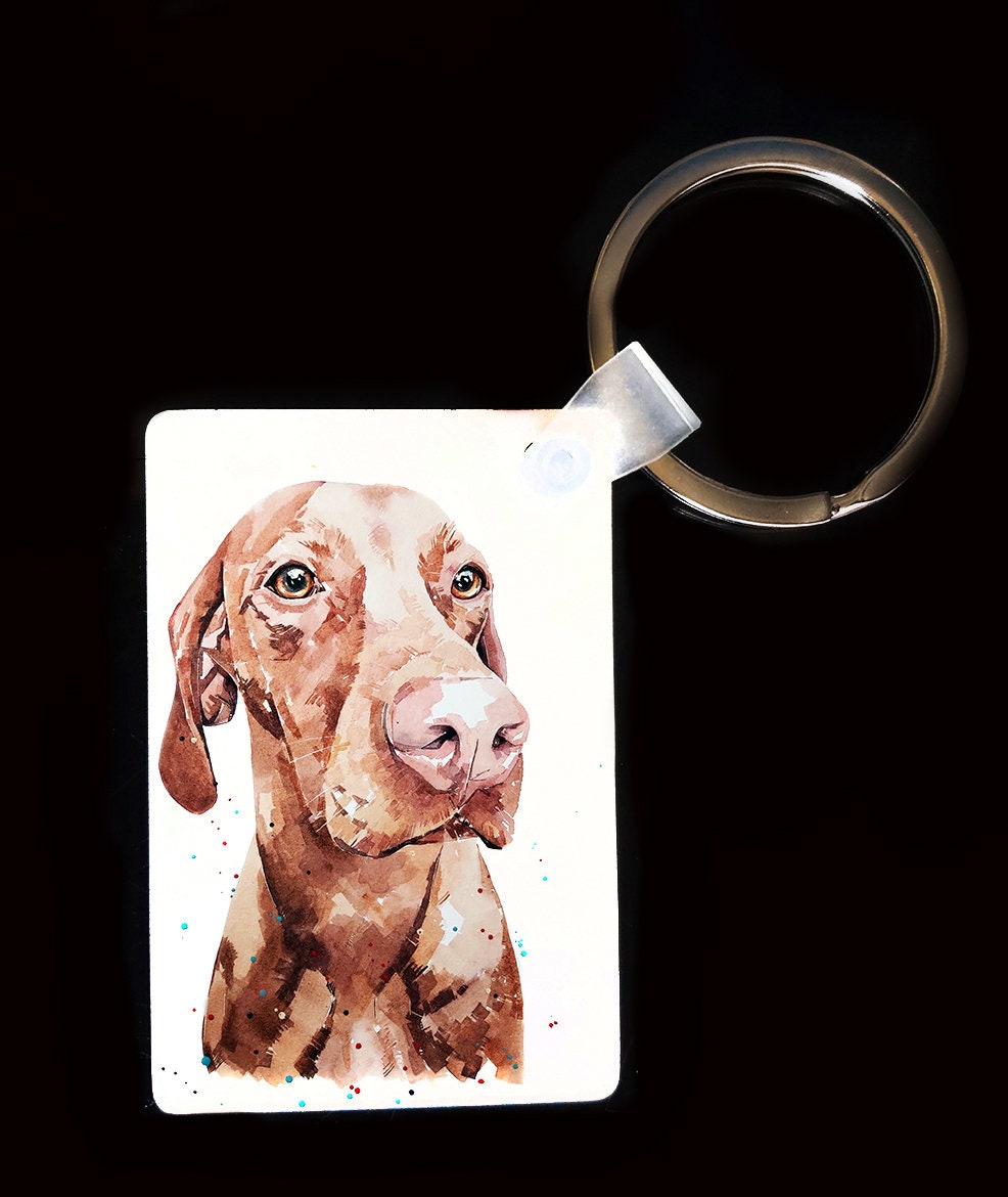 Hungarian Vizsla Keyring | Dog Gift | Multiple Designs | EdsWatercolours