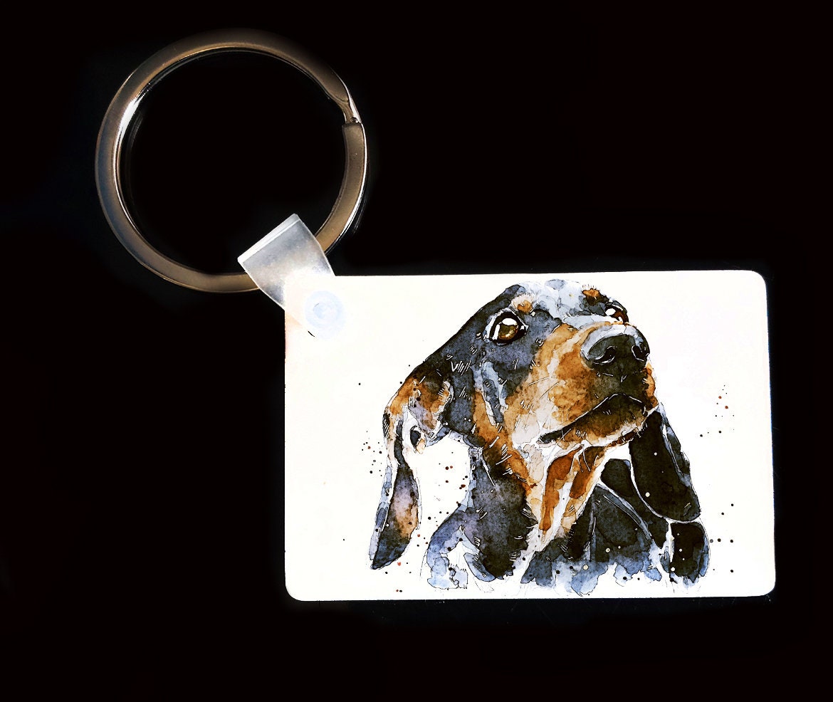 Dachshund Keyring | Dog Gift | Multiple Designs | EdsWatercolours