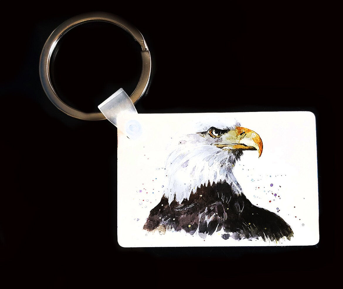 Bald Eagle Keyring | Bird Gift | EdsWatercolours
