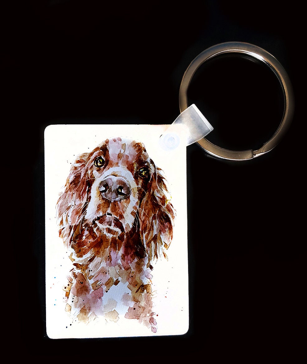 Irish Setter Keyring | Dog Gift | Multiple Designs | EdsWatercolours
