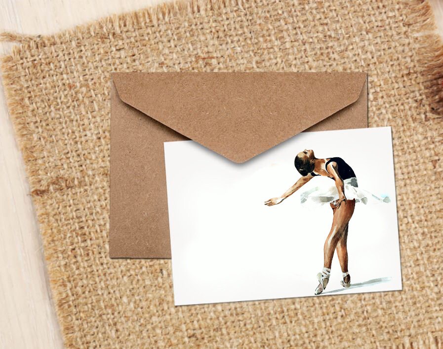 Ballerina Greeting Card | Art Gift | Edswatercolours