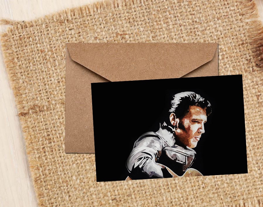 Elvis Presley Greeting Card | Art Gift | Edswatercolours