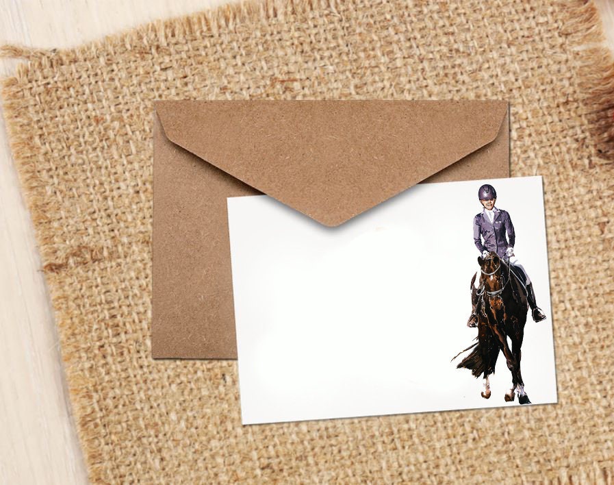 Dressage Greeting Card.Horse Dressage card,Horse Dressage Greeting Card,Horse Dressage Art Greeting Card